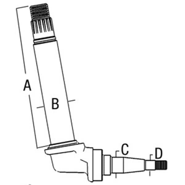 Aftermarket Taper-Lok LH Spindle & Steering Arm for IH/Farmall 706 1066 1086 1256 71785TLL - main